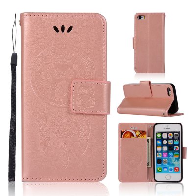Owl Campanula Fashion Wallet Cover For iPhone 5/SE/5S Phone Bag With Stand PU Extravagant Retro Flip Leather Case
