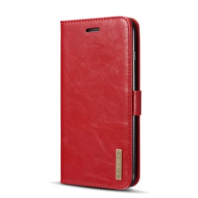 For iPhone 8+ / iPhone 7+ Genuine Leather Wallet Case  Folio Book in Italian Style Genuine Flip Case 3 Card Holder A