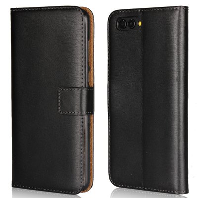 Cover Case for Huawei Honor V10 Flat Two Layers of Cowhide Leather