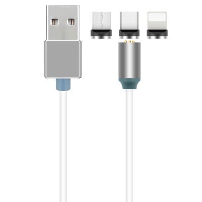 3 in 1 Type-C / 8 Pin / Micro USB Charging Cable 1m