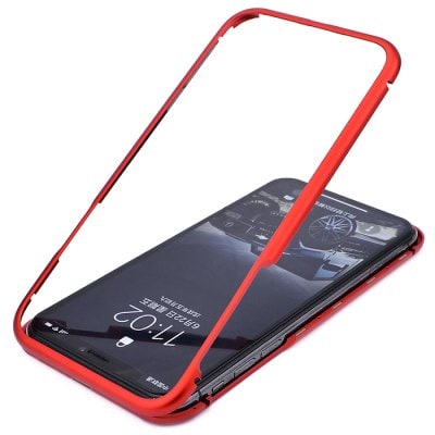 Magnetic Tempered Glass Phone Case for iPhone X