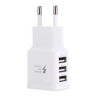 2A 3 USB Ports Travel Charger Adapter EU Plug