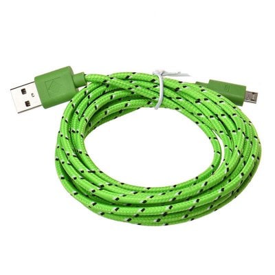 3M Braided Nylon Micro USB Charger Sync Data Charging Cable Cord for Android