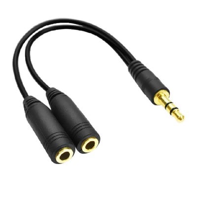 New 3.5mm Plug Stereo Headset Audio Jack Dual Splitter