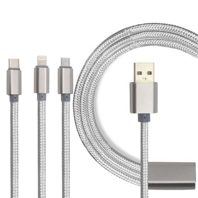 3 in 1 Fast Charging Data Sync Strong Magnetic Micro Usb+Type C+8 Pin Data Cable