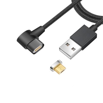 Fabric Nylon Braided CE 1M 2.4A Quick Fast Charging Data Transfer Micro Magnetic USB Cable