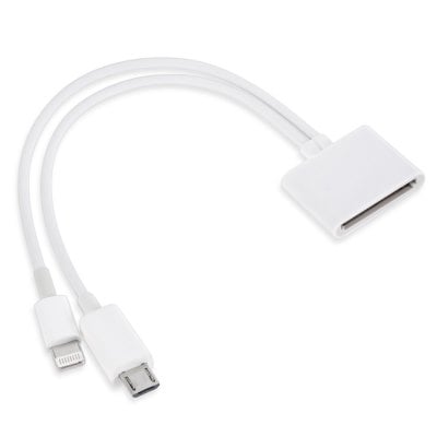 15cm Female 30pin to 8 pin Micro USB Data Transfer / Charging Cable