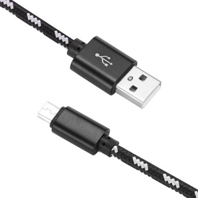 2m Nylon Braided Micro USB Data Sync Charging Cable