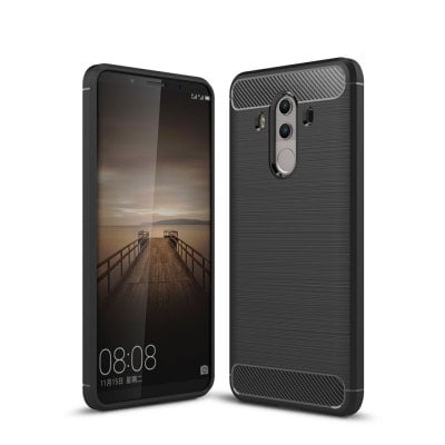 Shockproof Back Cover Solid Color Soft Carbon fiber Case for Huawei Mate 10 Pro