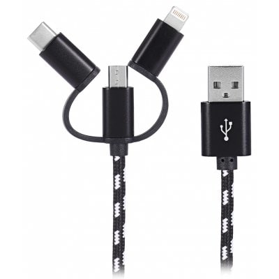 3-in-1 1m USB Data Sync Cable