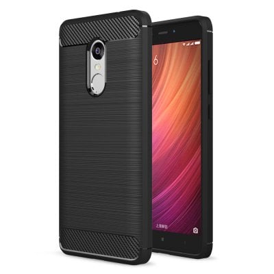 Luxury Carbon Fiber Anti Drop TPU Soft Cover Case for Xiaomi Redmi Note 4