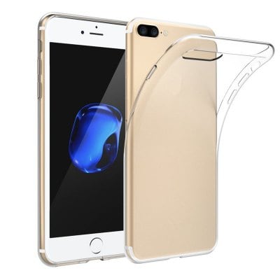 Shockproof TPU Transparent Protective Case Cover Skin for iPhone 8 Plus / 7 Plus