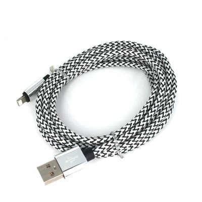 2Meter Nylon 8Pin USB Cable 2.0A Fast Charge Wire