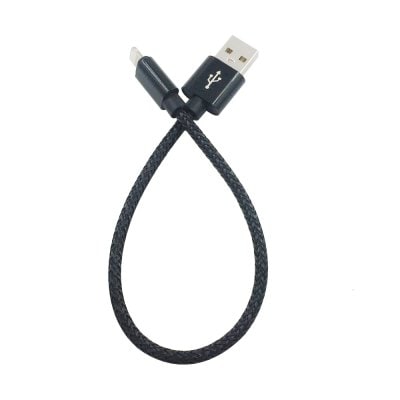 25CM Nylon 8Pin USB Cable 2.4A Fast Charge Wire