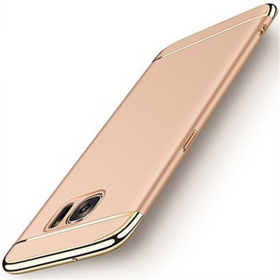 Luxury Plating 360 Full Protective Case 3 in 1 Black Matte Hard Phone Cover for Samsung Galaxy S7 Edge