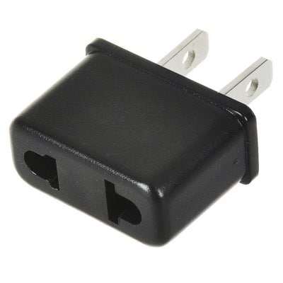 EU To US Adapter Converter Black