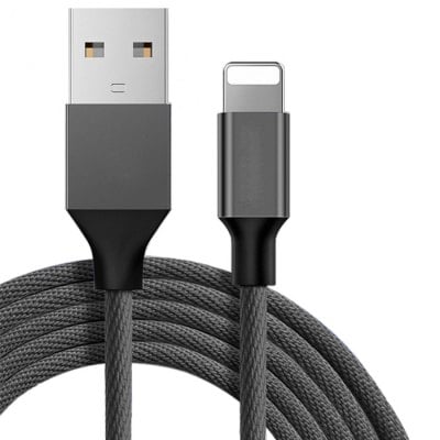 8 Pin Nylon Fast Charging Data Cable 1m