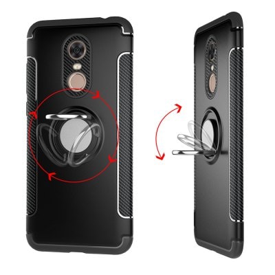 Cover Case for Redmi 5 Plus Hybrid Car Magnetic Holder Shockproof TPU and PC