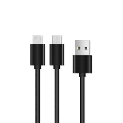 USB Micro Charge and Sync Cable for Android - BLACK