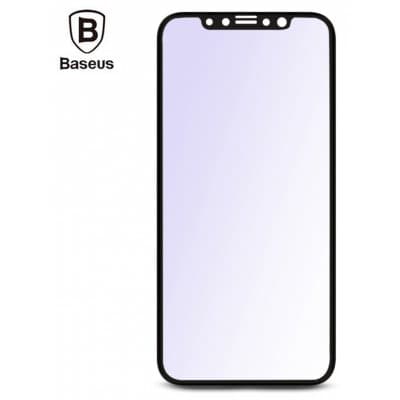 Baseus Silk-screen Anti-blue Tempered Glass Film for iPhone X