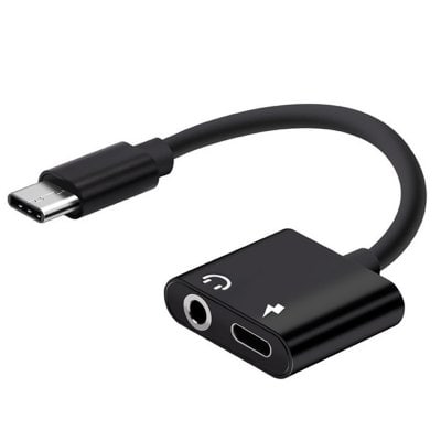 Type-C Male to Female with 3.5mm Headphone Audio Jack / Charging Converter Cable