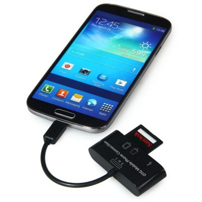 3 in 1 Micro USB Interface Smart Card Reader HUB Support USB 2.0 TF SD MMC Card