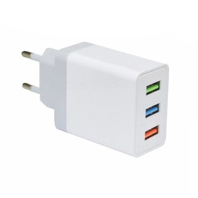 Minismile 5V3A Fast Charge 3 USB Port Home USB Power Travel Charger Wall Adapter