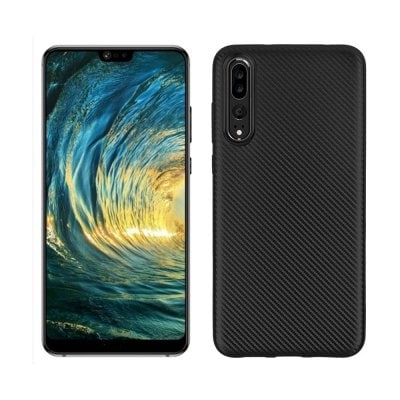 Case for Huawei P20 Pro No Fingerprints Back Cover Fiber Pattern Soft TPU