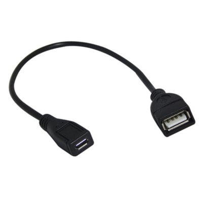 High Quality 9 inch USB 2.0 A Female to Micro B Female Extension Cable