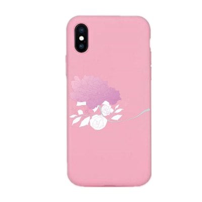 Case for iPhone X Soft TPU Shell Rose Pattern