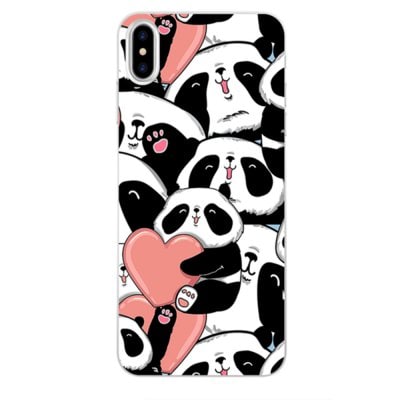 Perfect Fitted Beautiful White Pandas TPU Case for iphone X