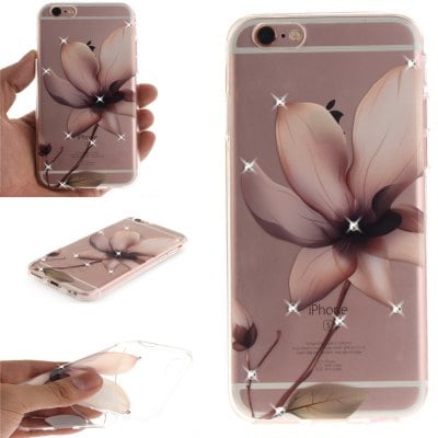 Magnolia Soft Clear IMD TPU Phone Casing Mobile Smartphone Cover Shell Case for iPhone 6 Plus