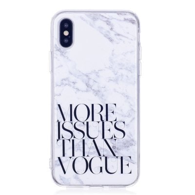 Characters Fashion Marble Soft TPU Phone Case for iPhone X