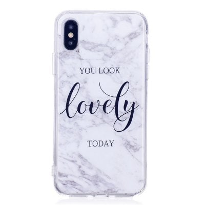 Ultra Thin Lovely Characters Fashion Marble TPU Case for iPhone X