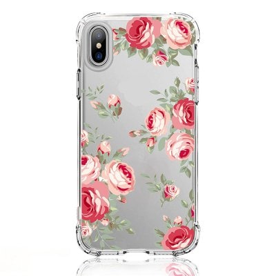 Creative Flexible Soft Flower Pattern TPU Case for iPhone X