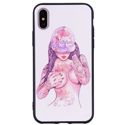 For iPhone X Sexy Goddess Personality Cell Phone Protection Shell