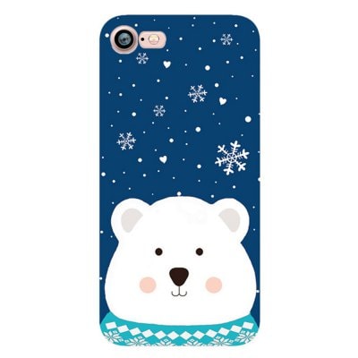 Merry Christmas Snowman Santa Claus  Case for Iphone 7 Soft Silicone TPU Cover