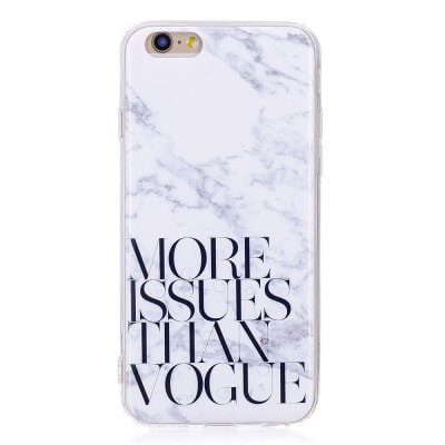 Characters Fashion Marble Soft TPU Phone Case for iPhone 6/6S