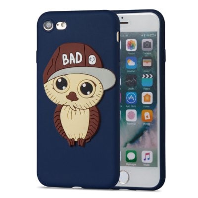 Case for iPhone 7 / 8 Brown Hat Owl Soft Shell