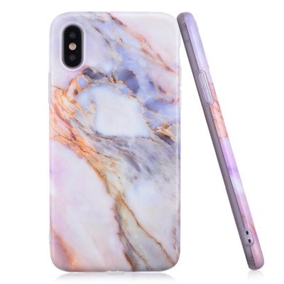 Luxury Marble Stone Pattern Slim Fit Soft Tpu Mobile Phone Case Cover Coque for iPhone X