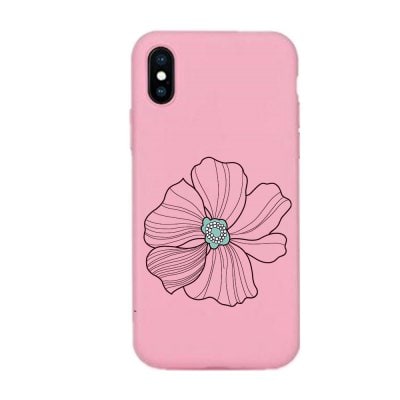 Case for iPhone X Soft TPU Shell Hand-painted Flowers Pattern