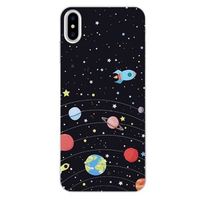 Perfect Fitted Beautiful Black Universe TPU Case for iphone X