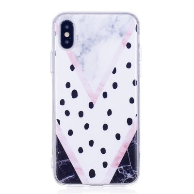 Ultra Thin Wave Marble Stone Patterned Soft TPU Case for iPhone X