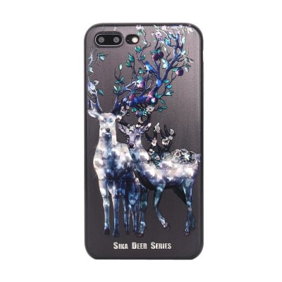 for iPhone 8 plus Case Sika Deer 3D Bright Vivid Colors Protective Hard Shell