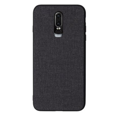 Soft Edge Hard Shell Fabric Skin Protection Case for OnePlus 6