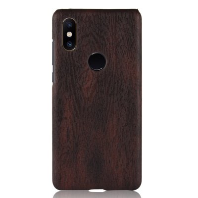 Luanke PC Wood Texture PU Leather Paste Protective Case