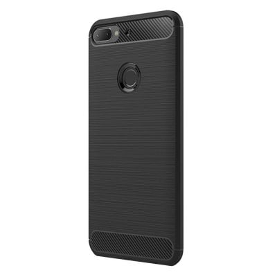 Case for HTC Desire D12 Plus Shockproof Back Cover Soft Carbon Fiber