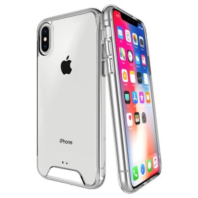 For iPhone X Case Cover HD Clear Shockproof and Anti-scratch Case Soft TPU and Hard PC Back Shell