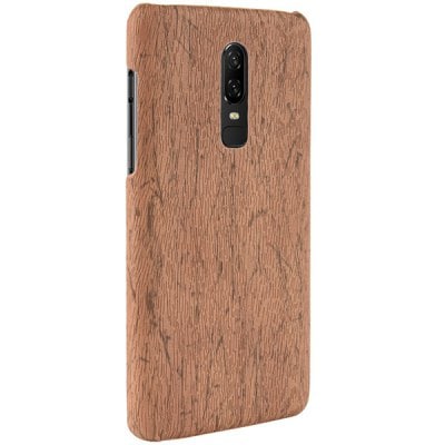 LuanKe Wood Grain Anti-slip Protective Cover for OnePlus 6