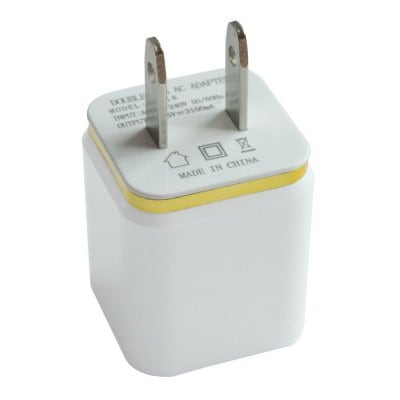 Dual USB Wall Charger 12 Watt for Apple and Android Devices US Plug